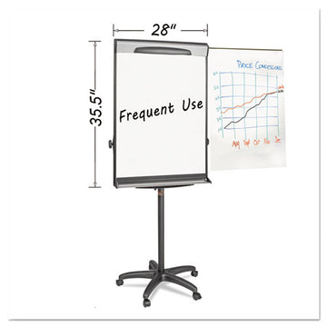MasterVision® Tripod Extension Bar Magnetic Dry-erase Easel, 69" To 78" High, Black-silver freeshipping - TVN Wholesale